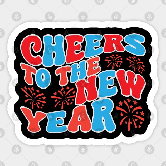Cheer To The New Year 2024 2024 Sticker TeePublic